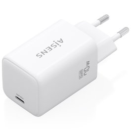 Aisens Cargador de Pared GaN 70W USB-C Blanco ASCH-70W1P088-W
